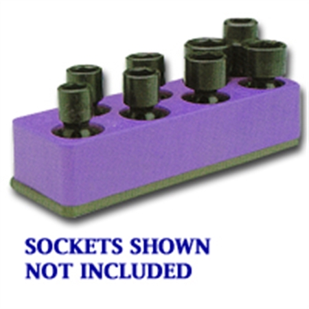MECHANICS TIME SAVER 3/8 in. Drive Universal Purple 8 Hole Impact Socket Holder 889